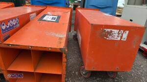 2 x pipe storage boxes (orange) - 2