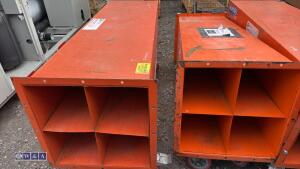2 x pipe storage boxes (orange) - 3