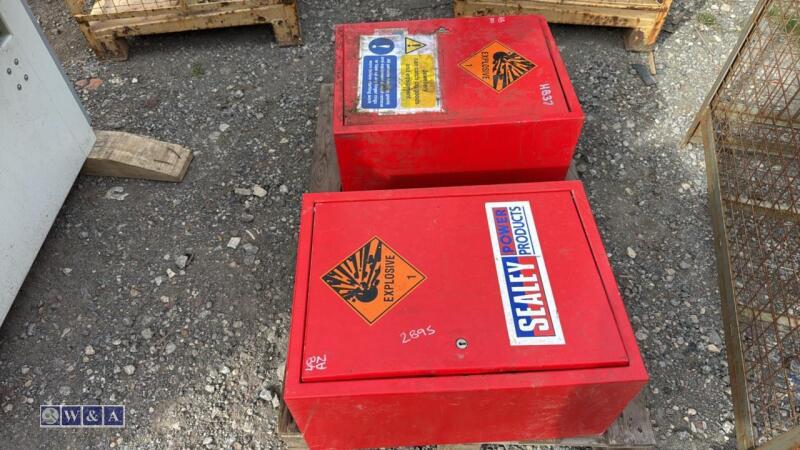 2 x SEALEY explosive storage cabinets