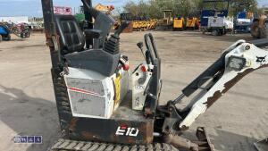 2018 bobcat E10 micro c/w 2 buckets - 10
