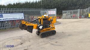 2019 PREDATOR 38X twin cylinder petrol stump grinder c/w expanding tracks s/n382