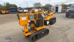 2019 PREDATOR 38X twin cylinder petrol stump grinder c/w expanding tracks s/n382 - 5