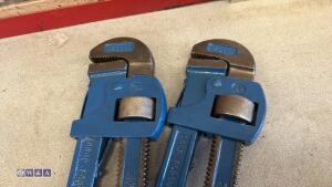 2 x RECORD 24'' pipe wrenches & RECORD NO 1 vice - 5