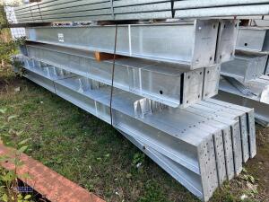 60ft x 40ft x 16ft Galvanised steel portal frame building with purlins, 8 stanchions, 8 x rafters, 8 x wind braces, 36x C section purlins, - 5