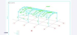 60ft x 30ft x 16ft Galvanised portal frame building with purlins,8 stanchions, 8 x rafters, 6 x wind braces, 32 x C section purlins, - 2