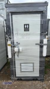 Single steel toilet block