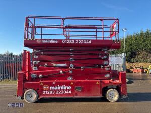 2014 PB S195-12ES battery scissor lift c/w stabilisers (9132) - 2