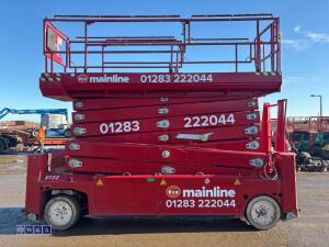 2014 PB S195-12ES battery scissor lift c/w stabilisers (9132) - 6