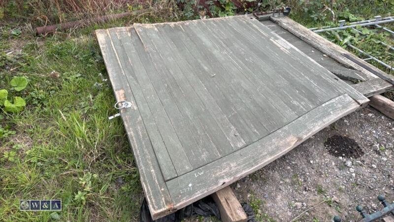 2 x wooden driveway gates to suit approximately 11ft 8'' opening