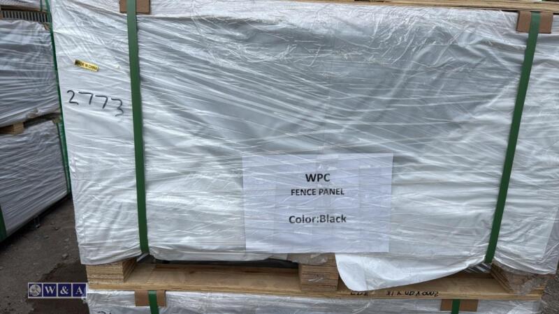 JDL WPC fencing kit (black) (approx 6ft x 72ft) c/w posts, caps, trims, fixtures, fittings