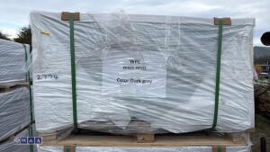 JDL WPC fencing kit (dark grey) (approx 6ft x 72ft) c/w posts, caps, trims, fixtures, fittings