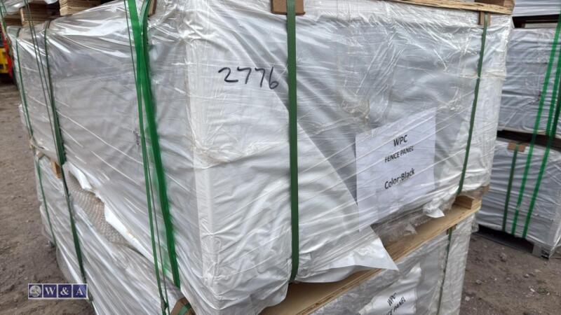 JDL WPC fencing kit (black) (approx 6ft x 72ft) c/w posts, caps, trims, fixtures, fittings