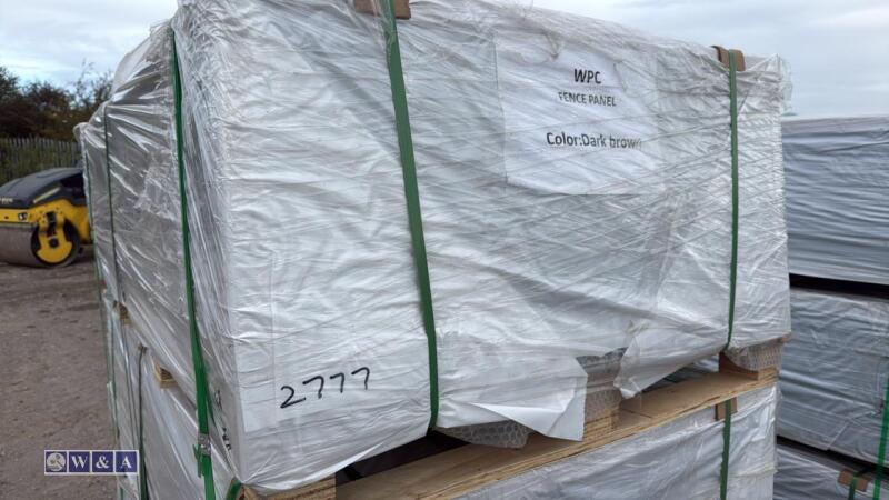 JDL WPC fencing kit (dark brown) (approx 6ft x 72ft) c/w posts, caps, trims, fixtures, fittings