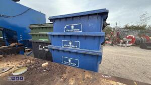 3 x industrial plastic wheelie bins - 4