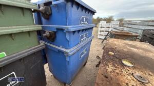 3 x industrial plastic wheelie bins - 5