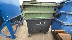3 x industrial plastic wheelie bins