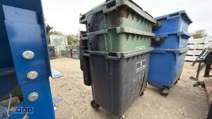 3 x industrial plastic wheelie bins - 2