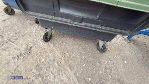3 x industrial plastic wheelie bins - 4