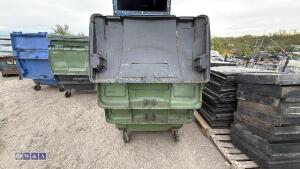 3 x industrial plastic wheelie bins