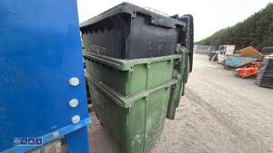 3 x industrial plastic wheelie bins - 4