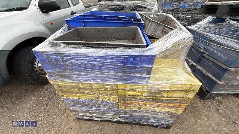 Pallet of plastic trays