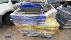 Pallet of plastic trays