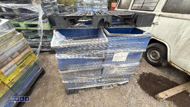 Pallet of plastic trays
