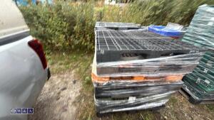 2 x stacks of plastic pallets - 2