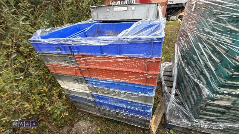 Pallet of plastic trays