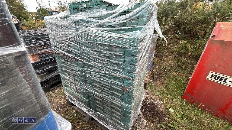 Pallet of plastic trays