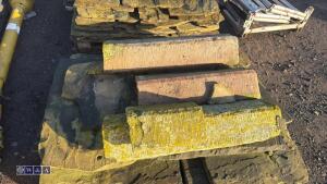 Pallet of Yorkshire stone roof slates & stone ridges - 2