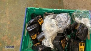 Box of DEWALT chargers - 2