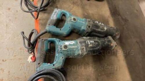 2 x MAKITA JR3070 110v reciprocating saws