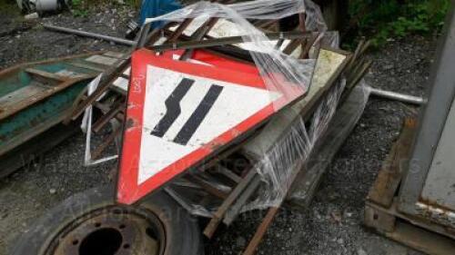 Pallet of road signs