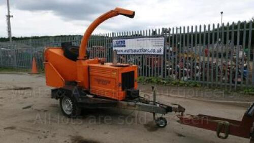 2004 TIMBERWOLF TW190DH diesel fast tow wood chipper S/n:20426078-2