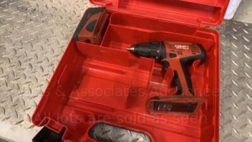 HILTI SFC22-A cordless drill c/w case