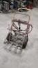 Bottle trolley c/w gas pipes, cutting torch & gauges - 4