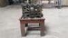 Large cast iron swaging block & stand - 2