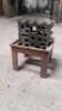 Large cast iron swaging block & stand - 4