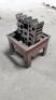 Large cast iron swaging block & stand - 6