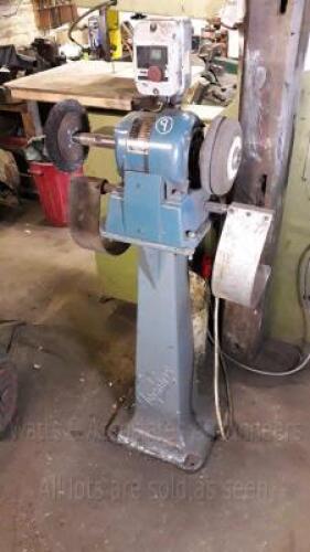 HOPKINS 3 phase double ended pedestal grinder