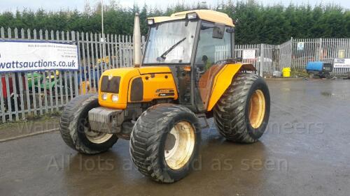 2004 RENAULT 210 PALES 4wd tractor c/w turf tyres, front weights, 2 spool valves, 3 point links, puh, pto, manual shuttle (SF54 NBL)