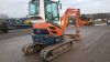 2010 KUBOTA U25-3 rubber tracked excavator S/n: 23219 with bucket, blade & piped - 6