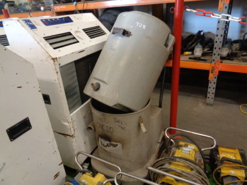 2 x wet/dry vacuum bodies c/w trolley