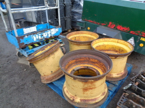 4 x JCB five stud dumper rims