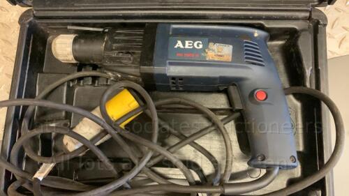 AEG SDS 110v drill c/w case