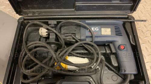 AEG SDS 110v drill c/w case