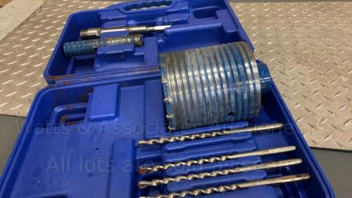 Core drill set c/w case