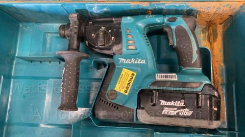 MAKITA BHR262 36v drill c/w case