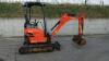 2018 KUBOTA U17-3 rubber tracked excavator (s/n T01H32429) with bucket, blade, piped, expanding tracks & red key - 2